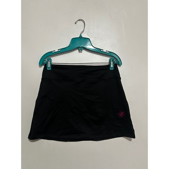 Alp-n-Rock Pants - Alp-n-Rock Womens Black Athletic Skort Embroidered Edelweiss Size 1 Made in USA